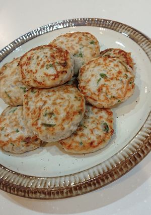 味付けはなめ茸で！蓮根の鶏つくね風-レシピのメイン写真