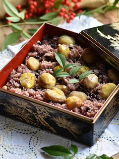 栗赤飯(栗入り蒸しおこわ)☆-レシピのメイン写真