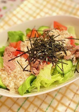 豆腐ソースの和風サラダ-レシピのメイン写真