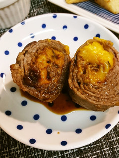 かぼちゃチーズ牛肉巻き-レシピのメイン写真