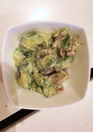 簡単おかず:アボカドとマグロのマヨ和え-レシピのメイン写真