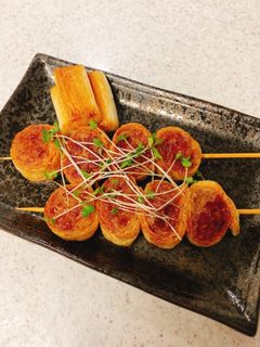 ひき肉の油揚げ巻き♪①焼き鳥風-レシピのメイン写真