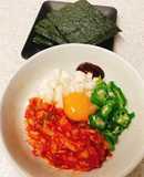 長いもとおくらとキムチのばくだん