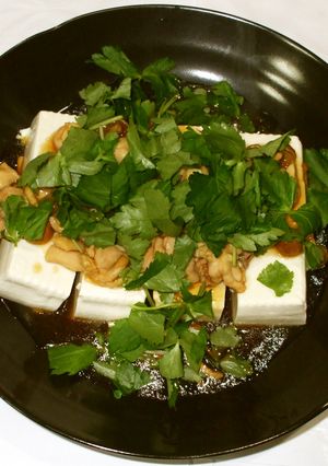 豆腐のナメコあんかけ♪簡単体温まる湯豆腐-レシピのメイン写真
