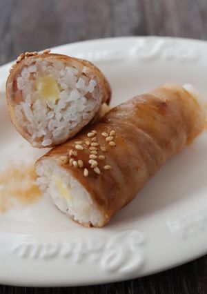 肉巻きチーズのスティックおにぎり-レシピのメイン写真