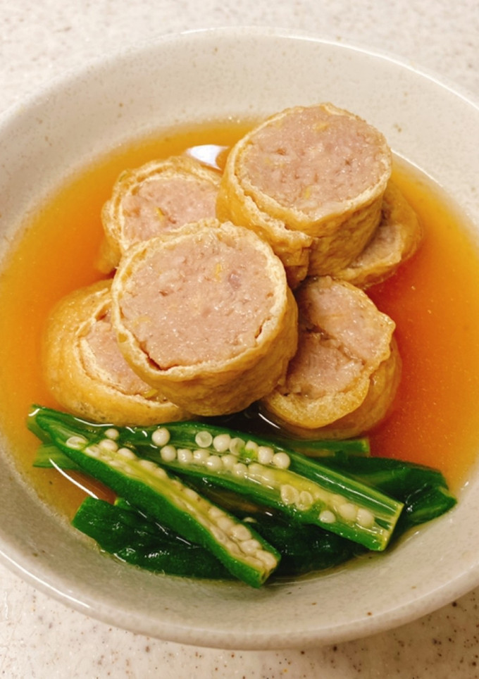 ひき肉の油揚げ巻き♪②ほっこり味の煮物-レシピのメイン写真