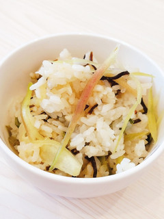 香味野菜と塩こんぶの炊き込みご飯-レシピのメイン写真