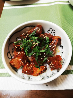 ピリ辛!簡単☆かつおの漬け丼-レシピのメイン写真
