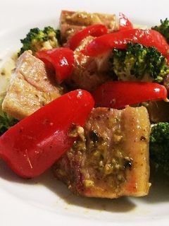 旬の野菜とベーコンのジェノベーゼ炒め-レシピのメイン写真