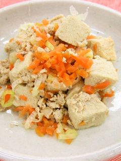 高野豆腐のそぼろ煮★神戸市学校給食レシピ-レシピのメイン写真