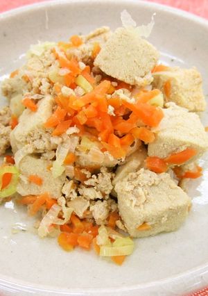 高野豆腐のそぼろ煮★神戸市学校給食レシピ-レシピのメイン写真