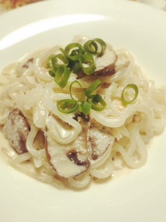 明太子エビクリーム白滝パスタ (糸コン)-レシピのメイン写真