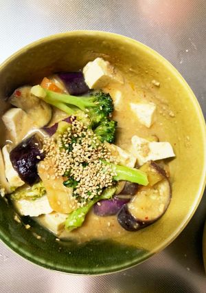豆乳味噌キムチスープ炒め味春雨炒め煮-レシピのメイン写真