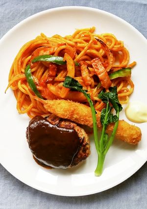 横濱ナポリタンの洋食プレート♪-レシピのメイン写真