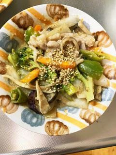 簡単韓国風炒め味豚こま大根青椒肉絲風-レシピのメイン写真