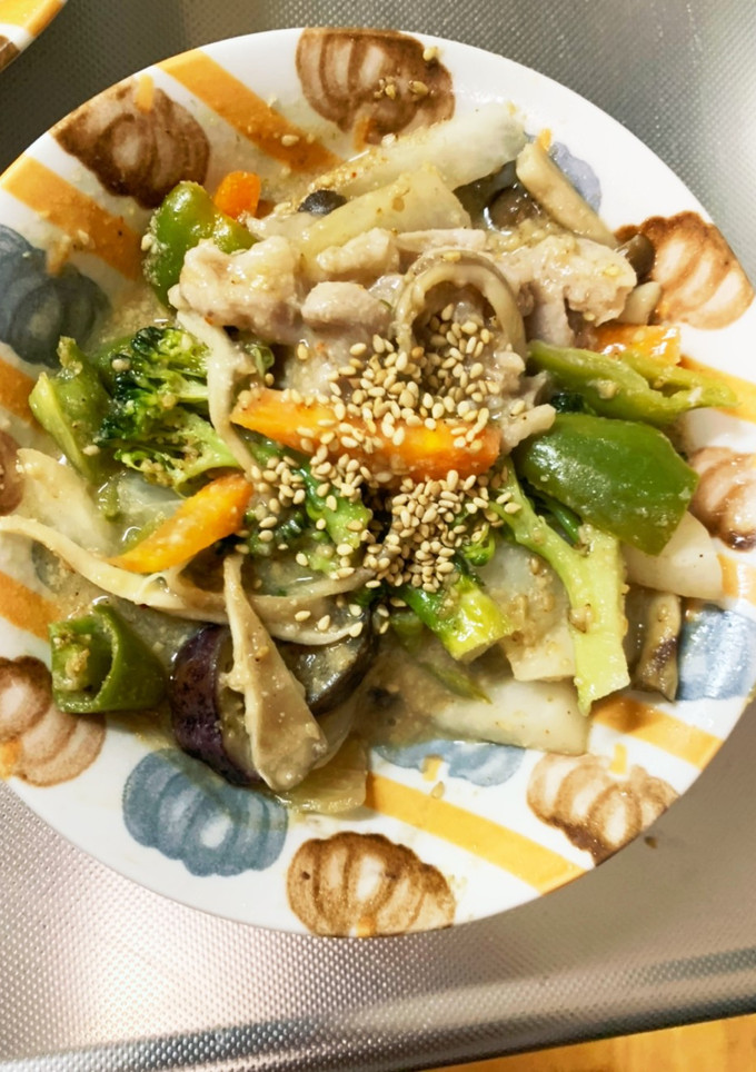 簡単韓国風炒め味豚こま大根青椒肉絲風-レシピのメイン写真