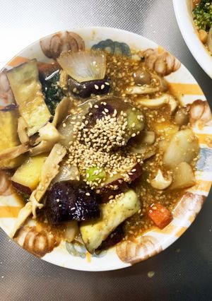 根菜茄子コク旨生姜炒め味温野菜サラダ-レシピのメイン写真