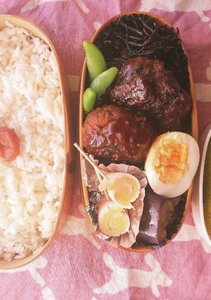 お弁当★ひじき煮洋風ハンバーグ★リメイク-レシピのメイン写真