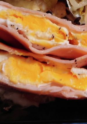 レンチンで出来ちゃうハムたまご-レシピのメイン写真