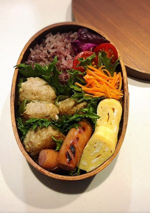 お弁当2021.11.26 黒米-レシピのメイン写真