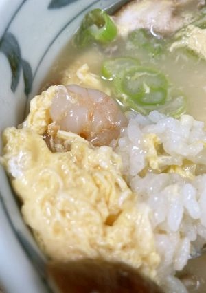 簡単 エビ卵スープ(ご飯つき)-レシピのメイン写真