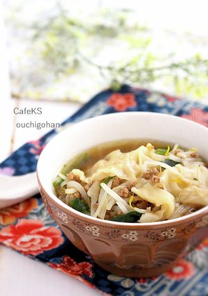 残り物リメイク、食べたらワンタンスープ-レシピのメイン写真
