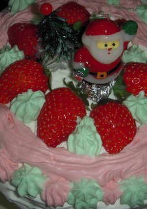 １８㎝丸型（クリスマスケーキ）-レシピのメイン写真