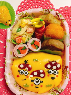 ミニオンズ オムライス キャラ弁-レシピのメイン写真