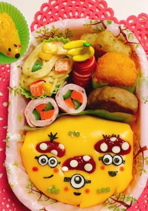 ミニオンズ オムライス　キャラ弁-レシピのメイン写真