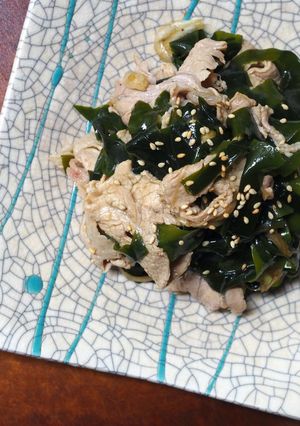 豚肉とわかめのネギ風味和え-レシピのメイン写真