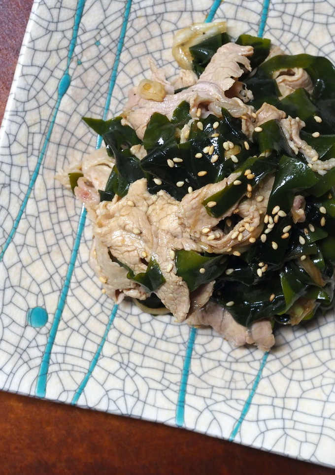 豚肉とわかめのネギ風味和え-レシピのメイン写真