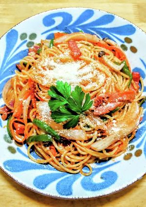 スパゲティナポリタンのサッパリ仕立て-レシピのメイン写真