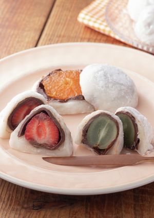 スライス生チョコのフルーツ大福-レシピのメイン写真