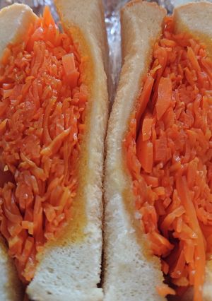簡単☆人参炒め野菜トーストサンド☆-レシピのメイン写真