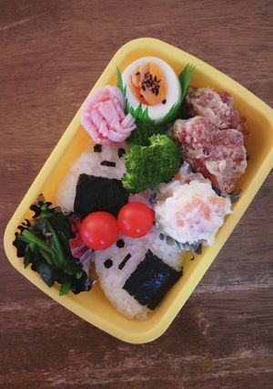 小さいおにぎりのちょいキャラ弁当♪-レシピのメイン写真