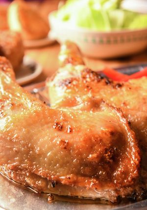 丸亀風　骨付き鶏モモ肉の1本焼き-レシピのメイン写真