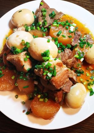 簡単☆豚肉と大根と卵の煮物-レシピのメイン写真