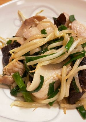 もやしときくらげと豚肉のにんにく醤油炒め-レシピのメイン写真