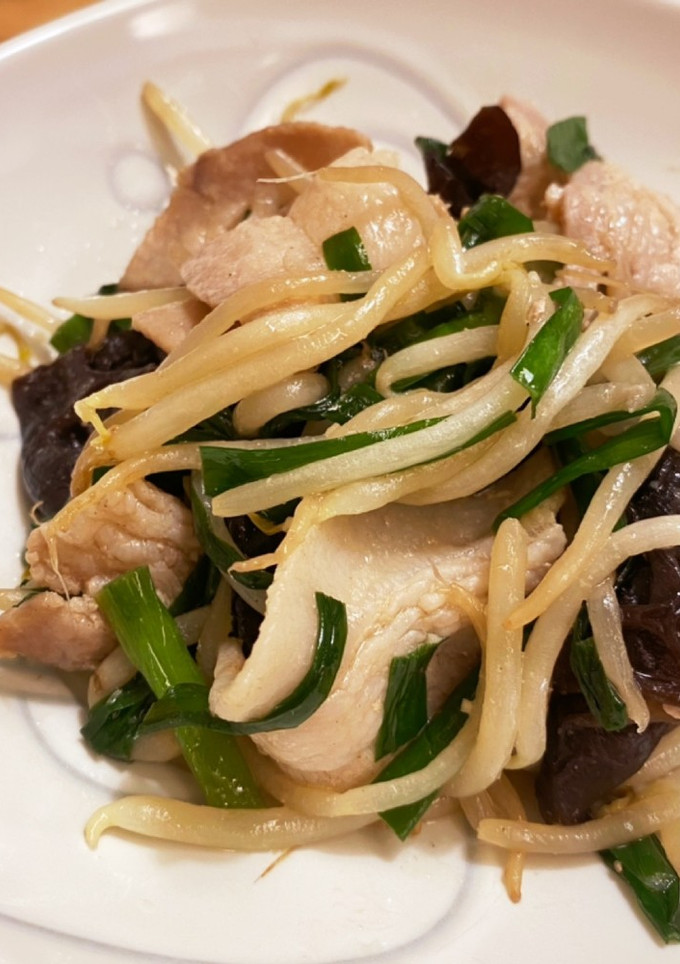 もやしときくらげと豚肉のにんにく醤油炒め-レシピのメイン写真