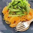 海老と水菜のアメリケーヌソースパスタ