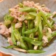 インゲンと豚肉の中華風炒め