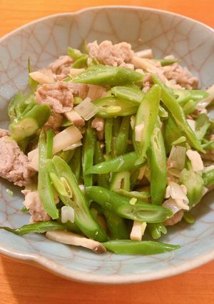 インゲンと豚肉の中華風炒め-レシピのメイン写真