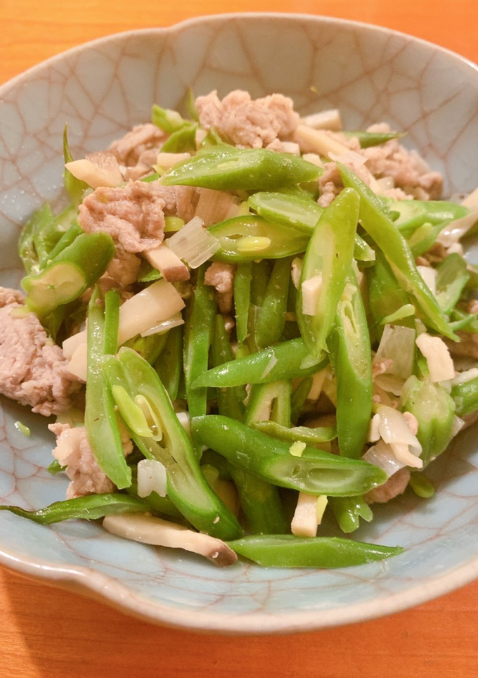 インゲンと豚肉の中華風炒め-レシピのメイン写真