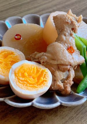 圧力鍋で作る手羽元と大根の甘酢煮-レシピのメイン写真