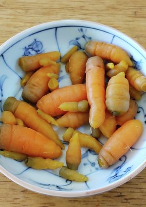 ベランダ菜園のミニニンジン塩煮-レシピのメイン写真