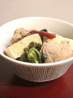 フライパンで豚肉と高菜と高野豆腐の炒め煮-レシピのメイン写真