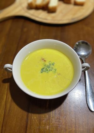 ベーコンでコク旨☆パンプキンスープ♪-レシピのメイン写真