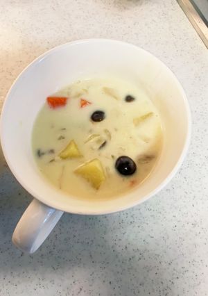 帆立貝柱缶でクラムチャウダー-レシピのメイン写真