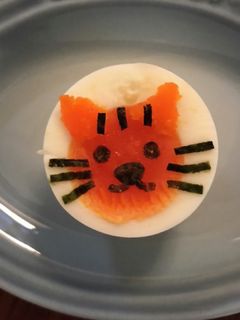 ゆで卵ネコちゃん-レシピのメイン写真