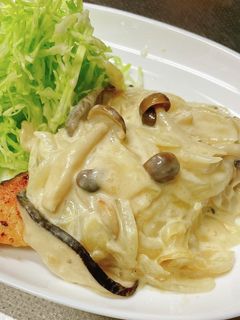 鮭のムニエルきのこクリームソースがけ-レシピのメイン写真